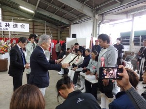 2019年10月24日(木)　第101回　兵庫県畜産共進会 （但馬家畜市場） 神戸肉流通推進協議会共励会優良素牛生産者表彰