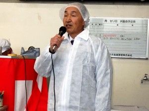 2024年12月13日(金)　加古川和牛枝肉共励会　セリ前　加古川和牛流通推進協議会・野村会長あいさつ